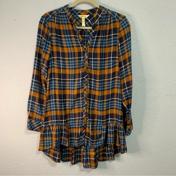 Matilda Jane General Store High Low Plaid Tunic - Picture 1 of 7